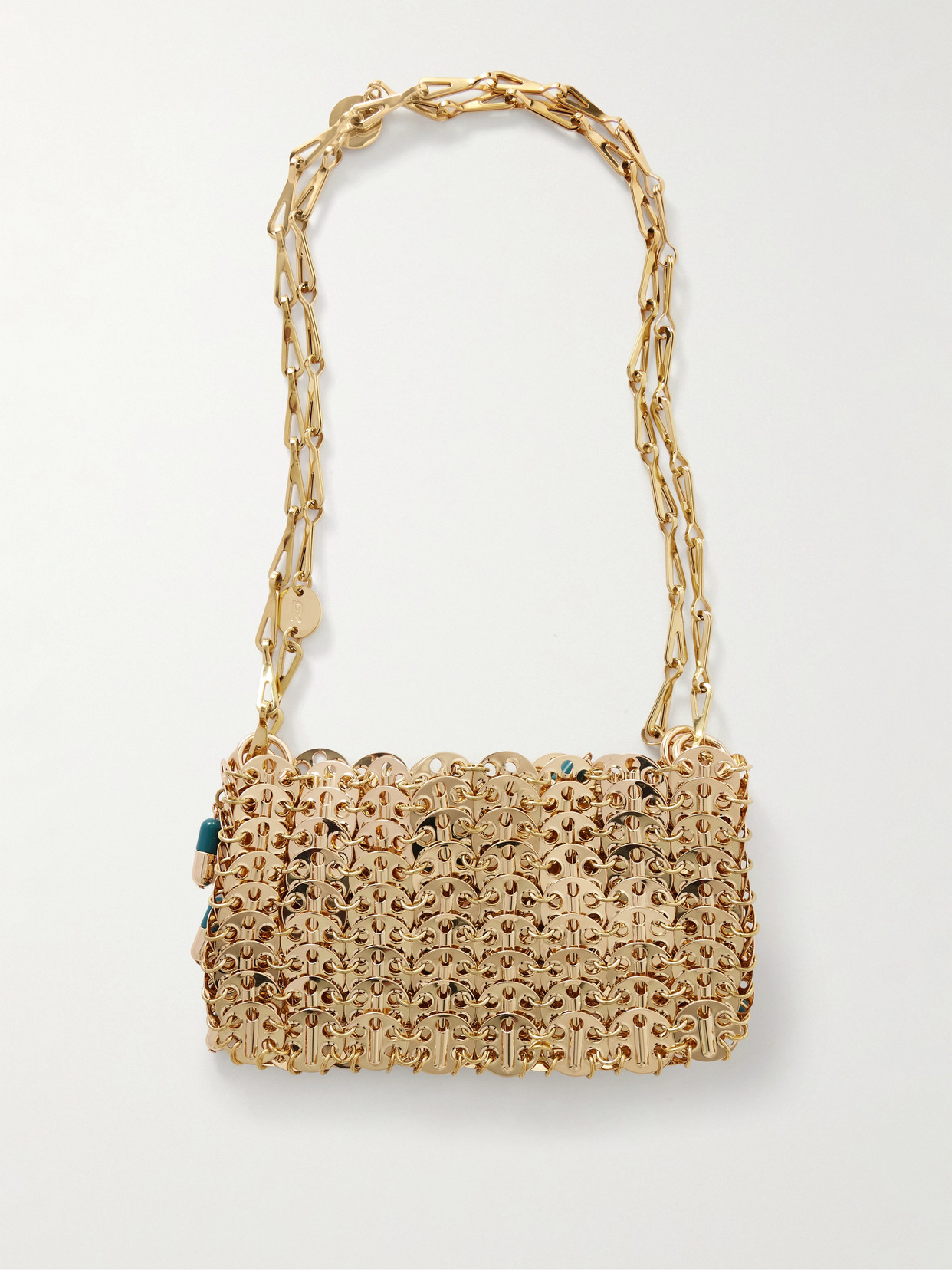 Rabanne 1969 Embellished Gold-tone Chainmail Shoulder Bag In Gold