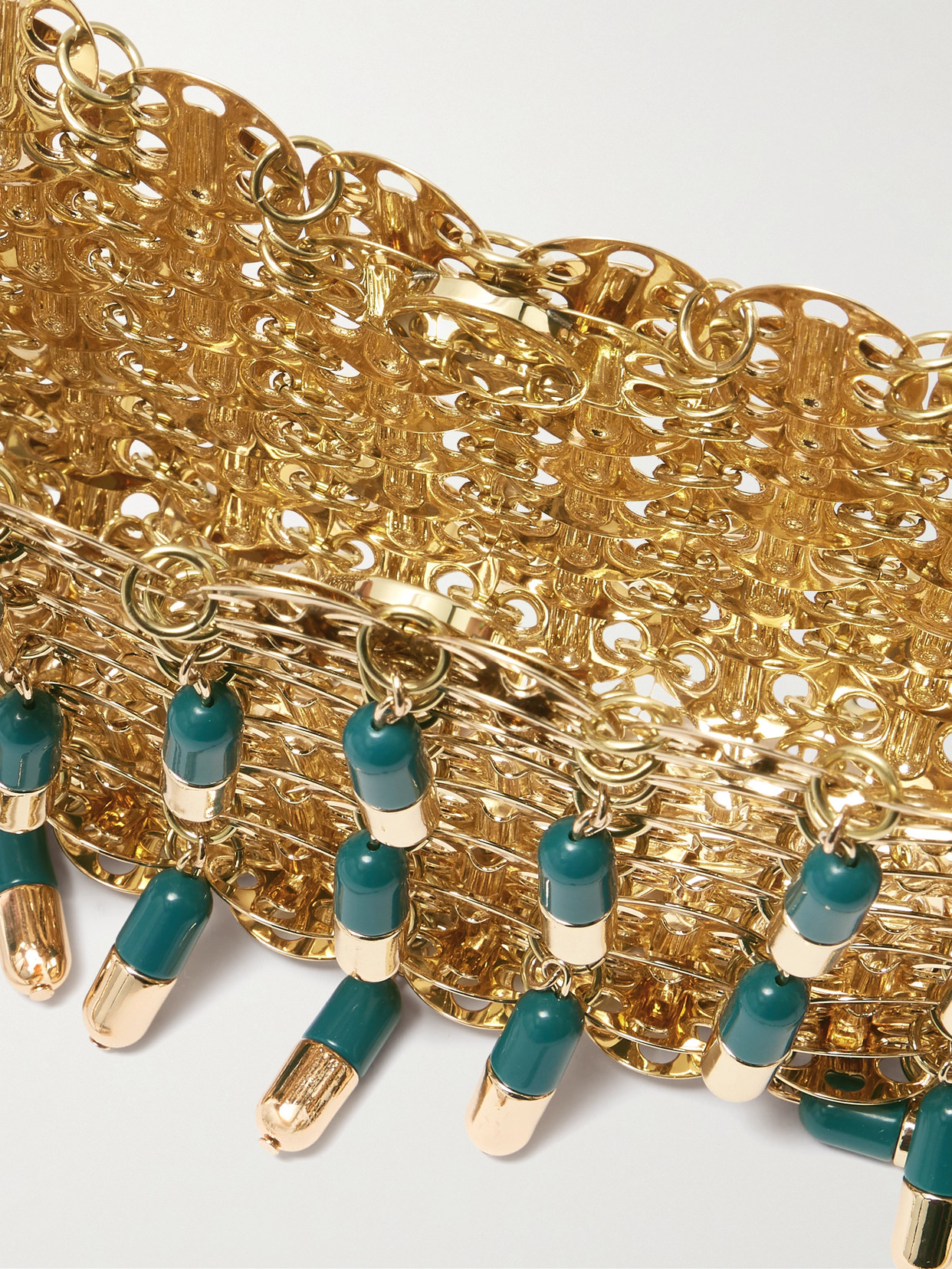 Rabanne 1969 Embellished Gold-tone Chainmail Shoulder Bag In Gold