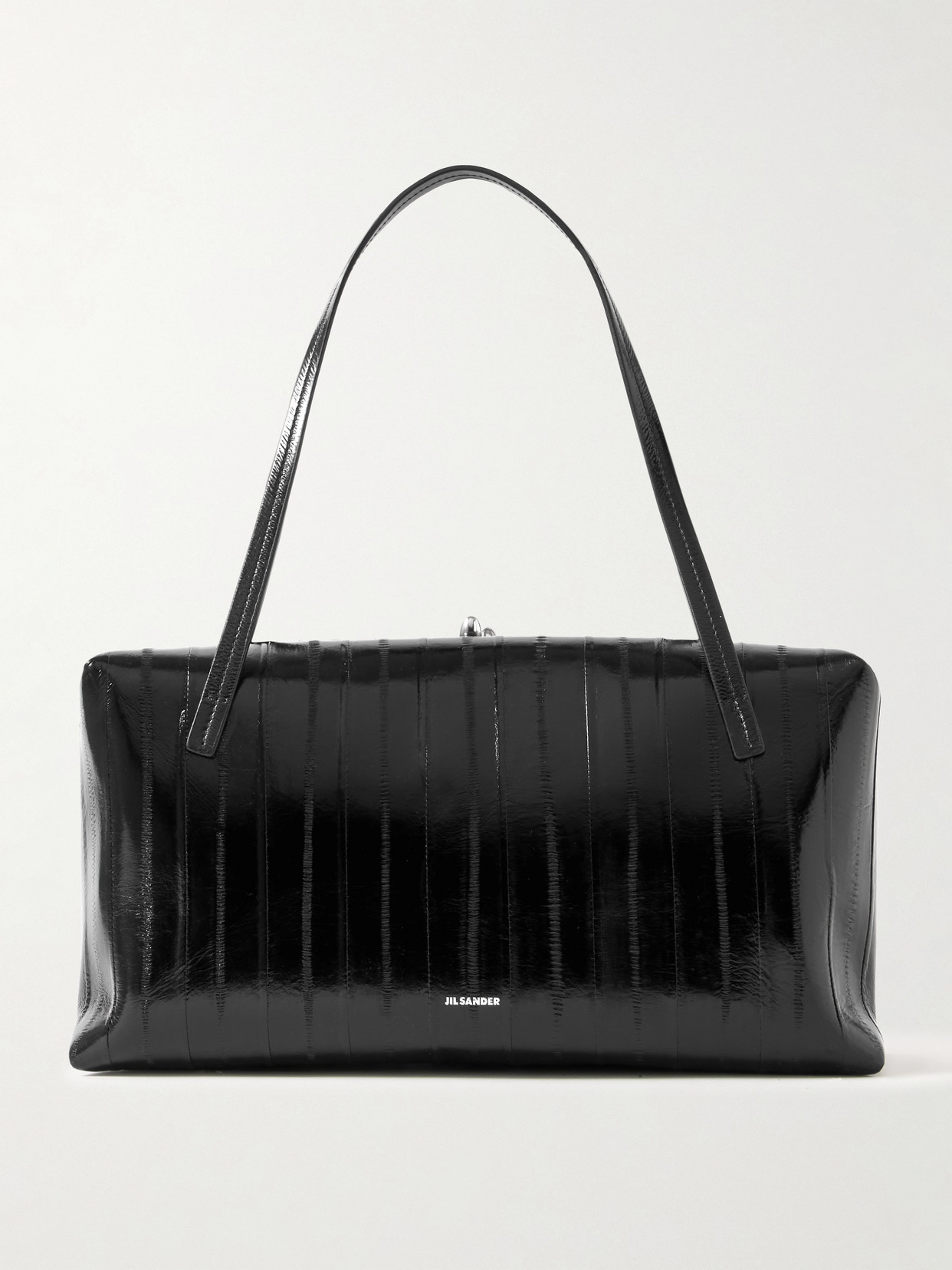 Jil Sander Goji Pillow Leather Shoulder Bag In Black