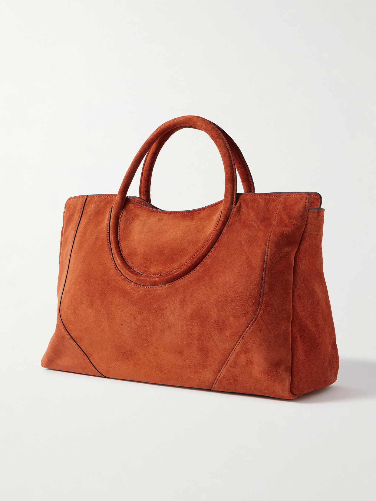 Staud Maude Suede Tote In Red