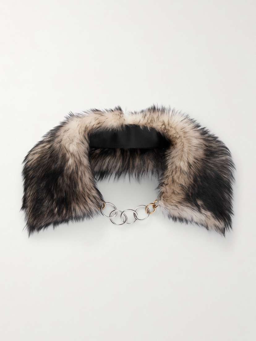 Jil Sander Embellished Shearling Collar