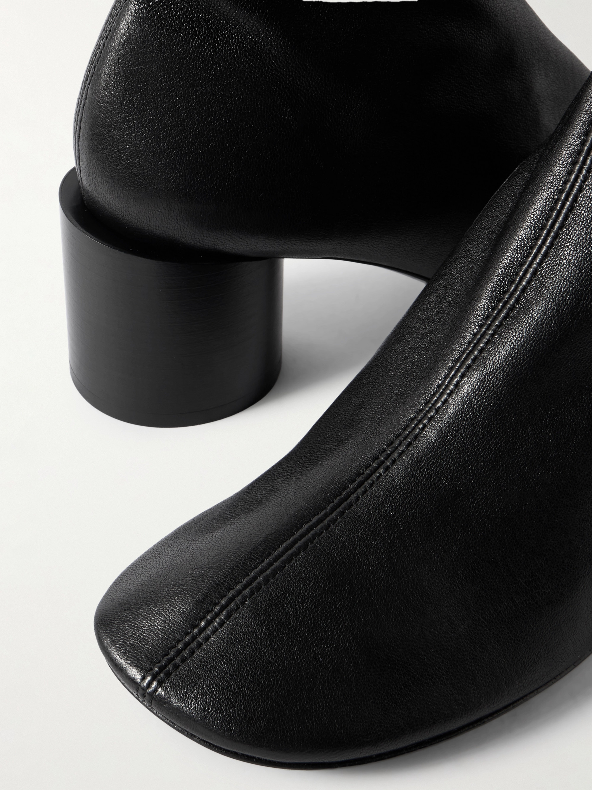 Jil Sander Textured-leather ankle boots