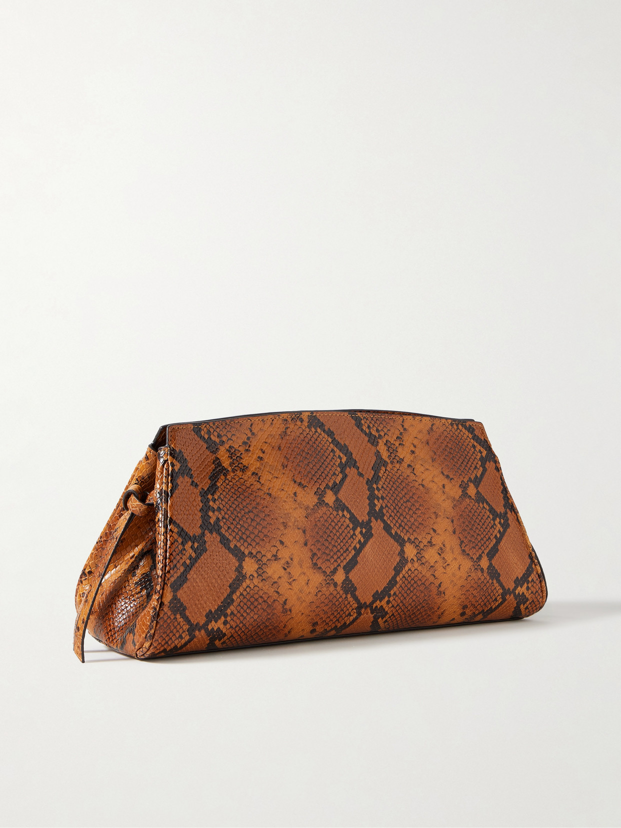 Staud Maude Snake-effect Leather Clutch In Multi