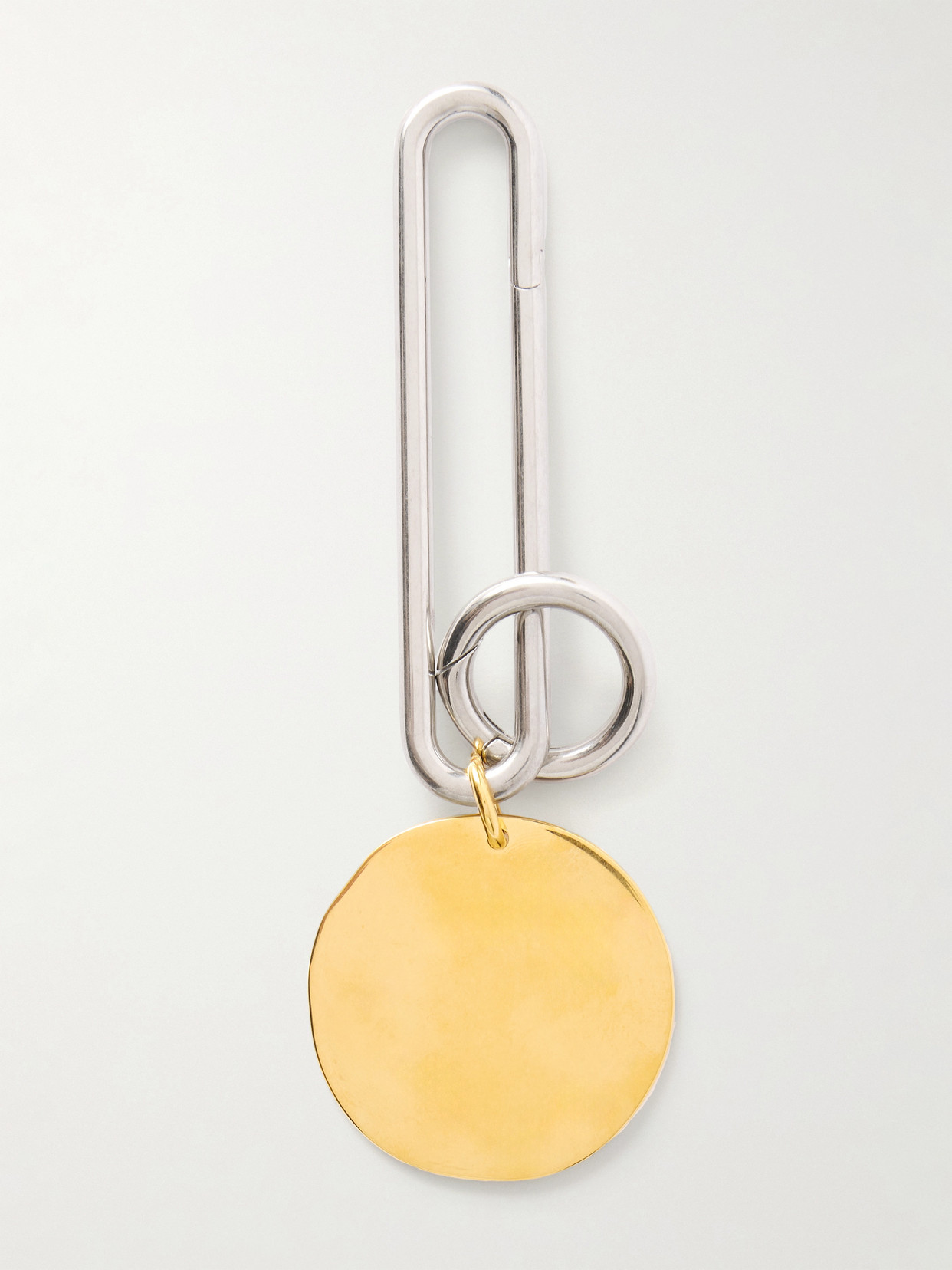 Jil Sander Silver- And Gold-tone Bag Charm In Silver