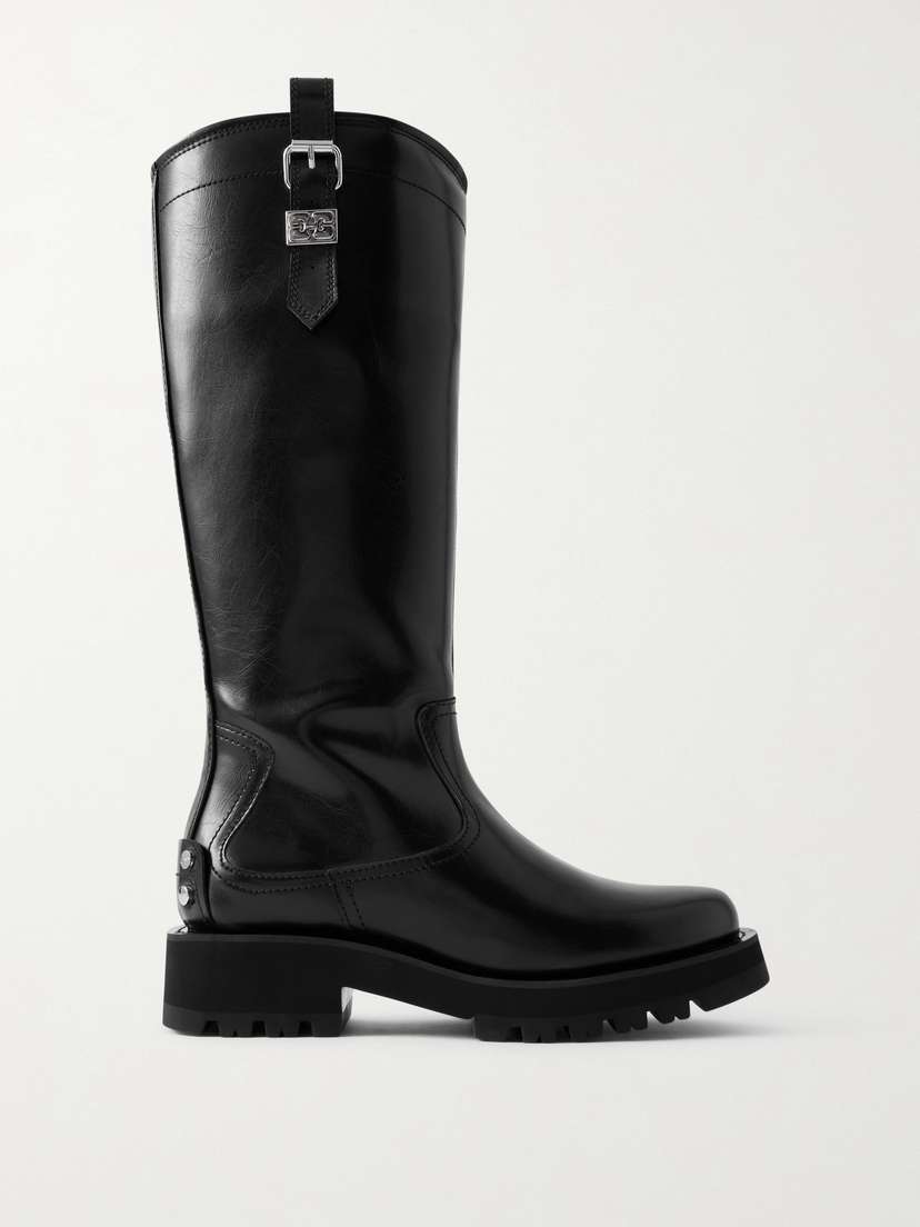 Ganni Embellished Oleatex™ Knee Boots