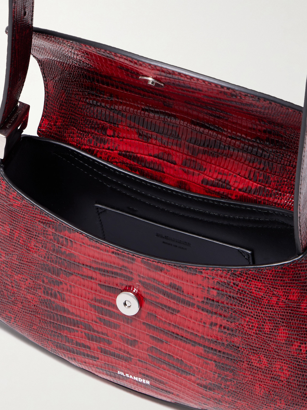 Jil Sander Small Leather Shoulder Bag In Red