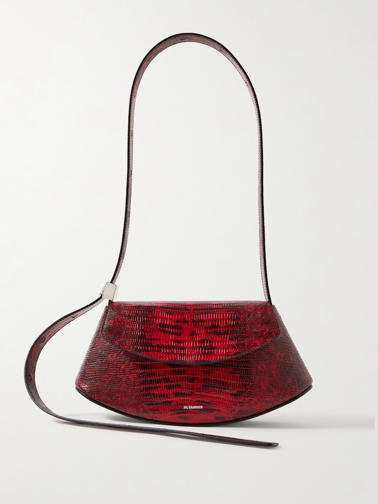 Jil Sander Small Leather Shoulder Bag In Red