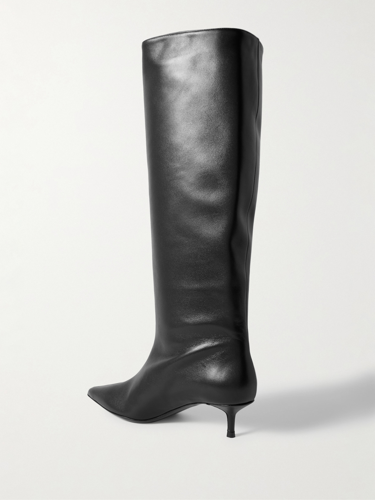 Staud Sebastian Leather Knee Boots In Black