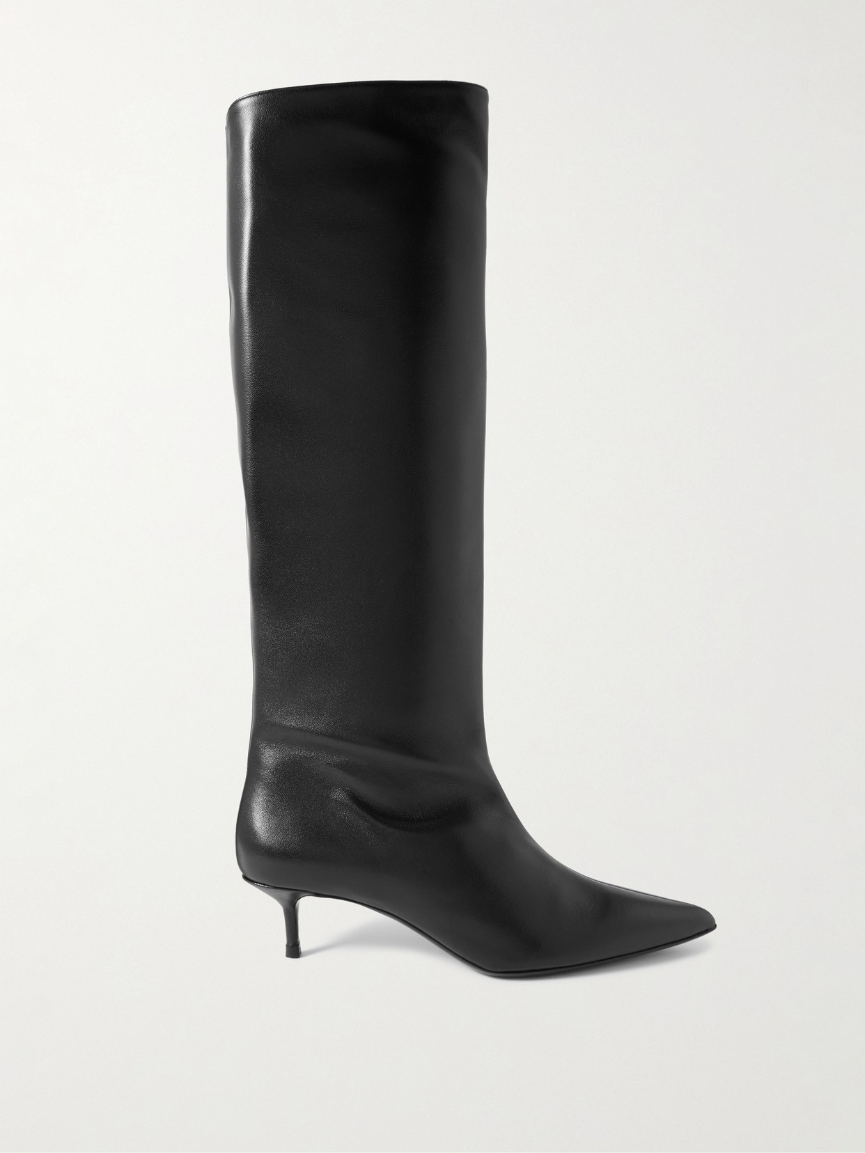 Staud Sebastian Leather Knee Boots In Black