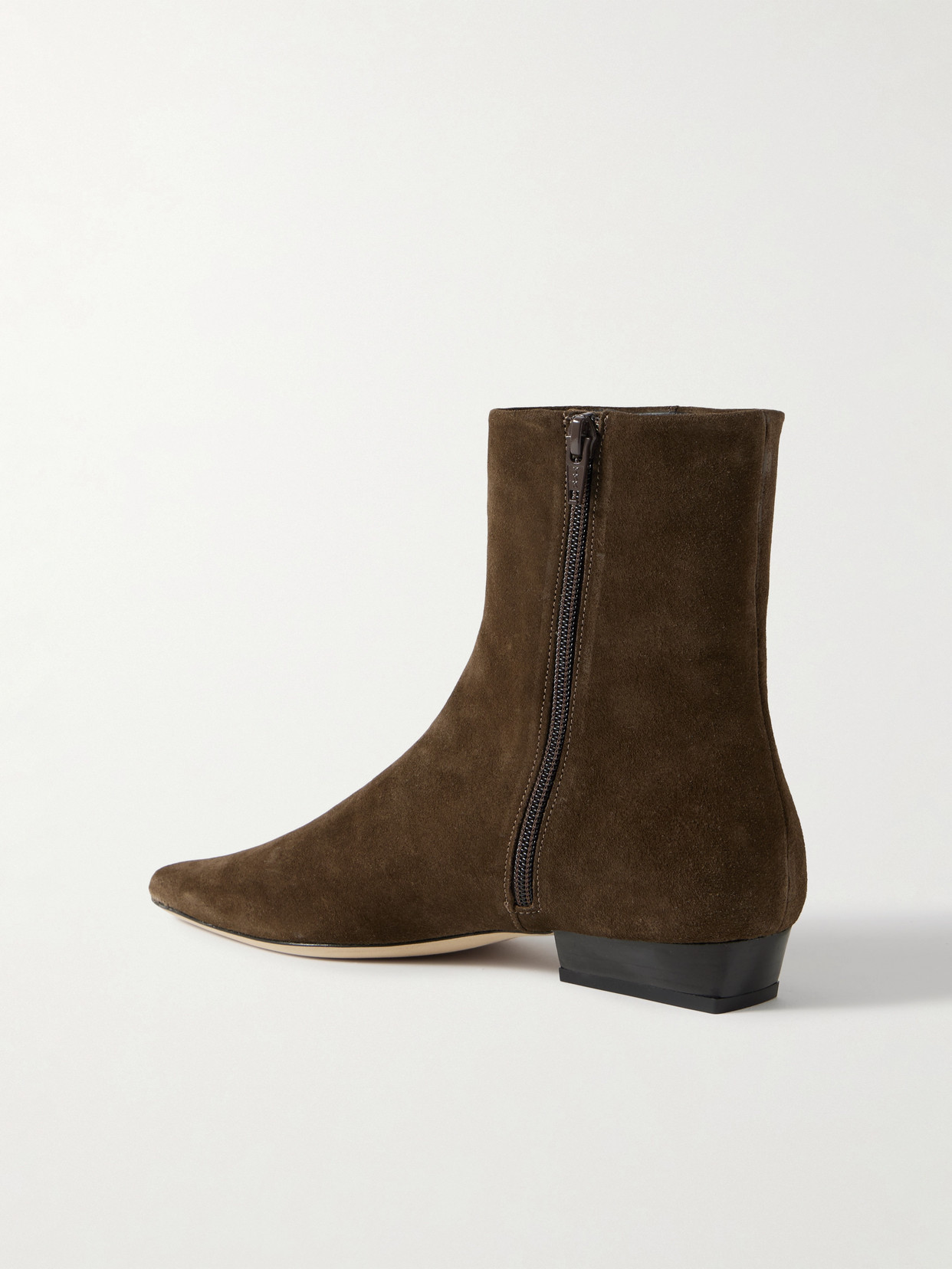 Staud Wally Suede Ankle Boots In Brown