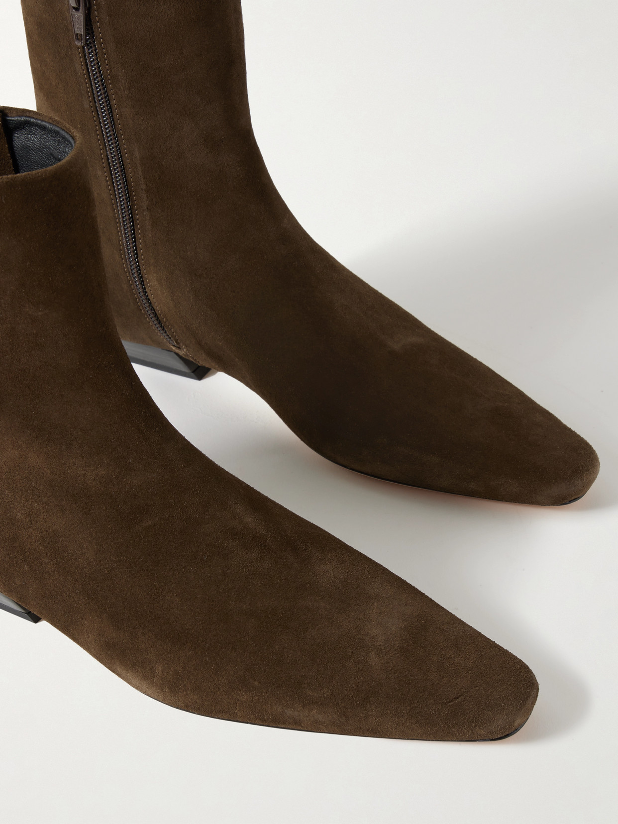 Staud Wally Suede Ankle Boots In Brown