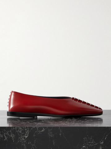 Jil Sander Studded leather ballet flats