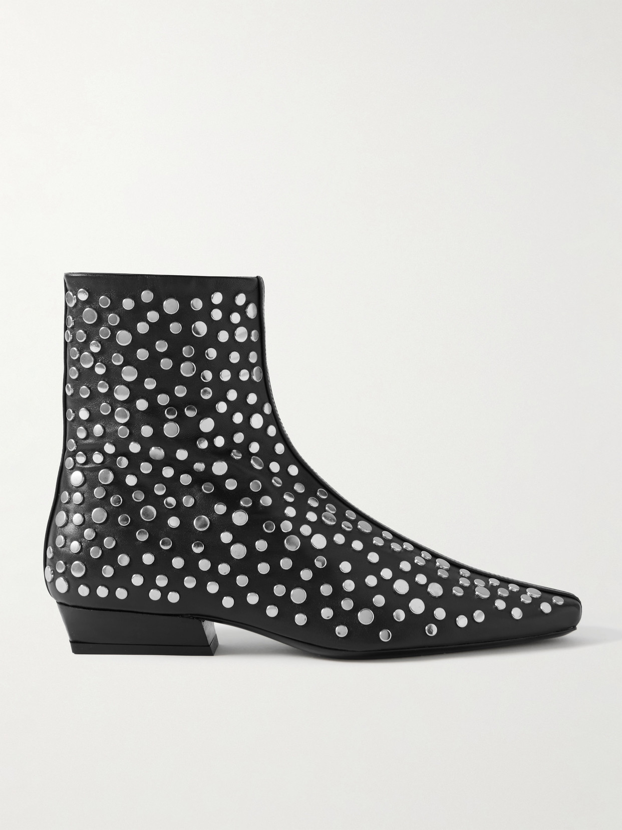 Staud Wally Studded Leather Ankle Boots In Multi