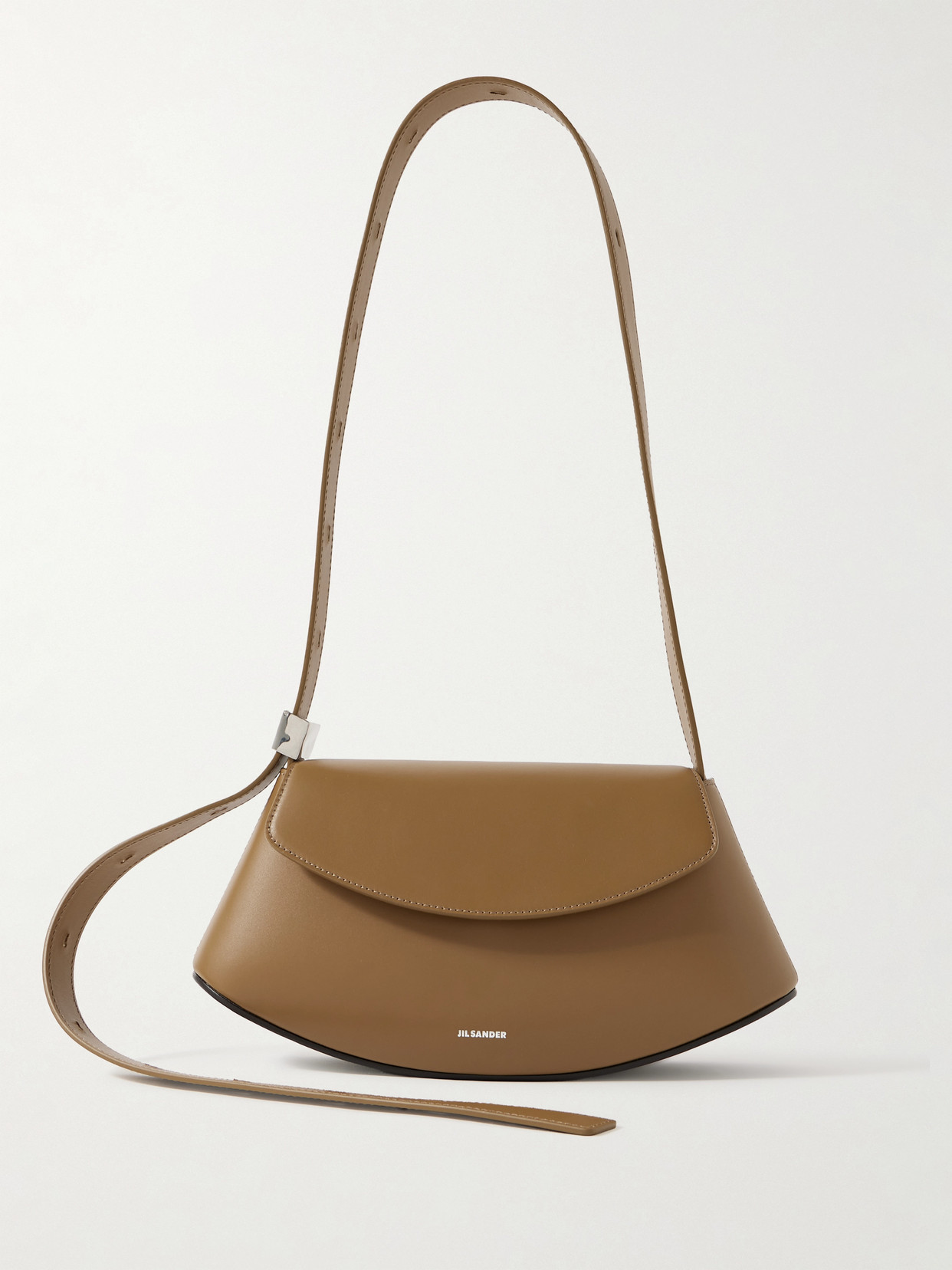 Jil Sander Small Leather Shoulder Bag In Green