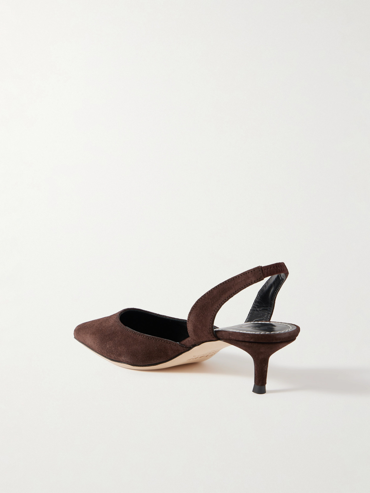 Staud Sebastian Suede Slingback Pumps In Brown