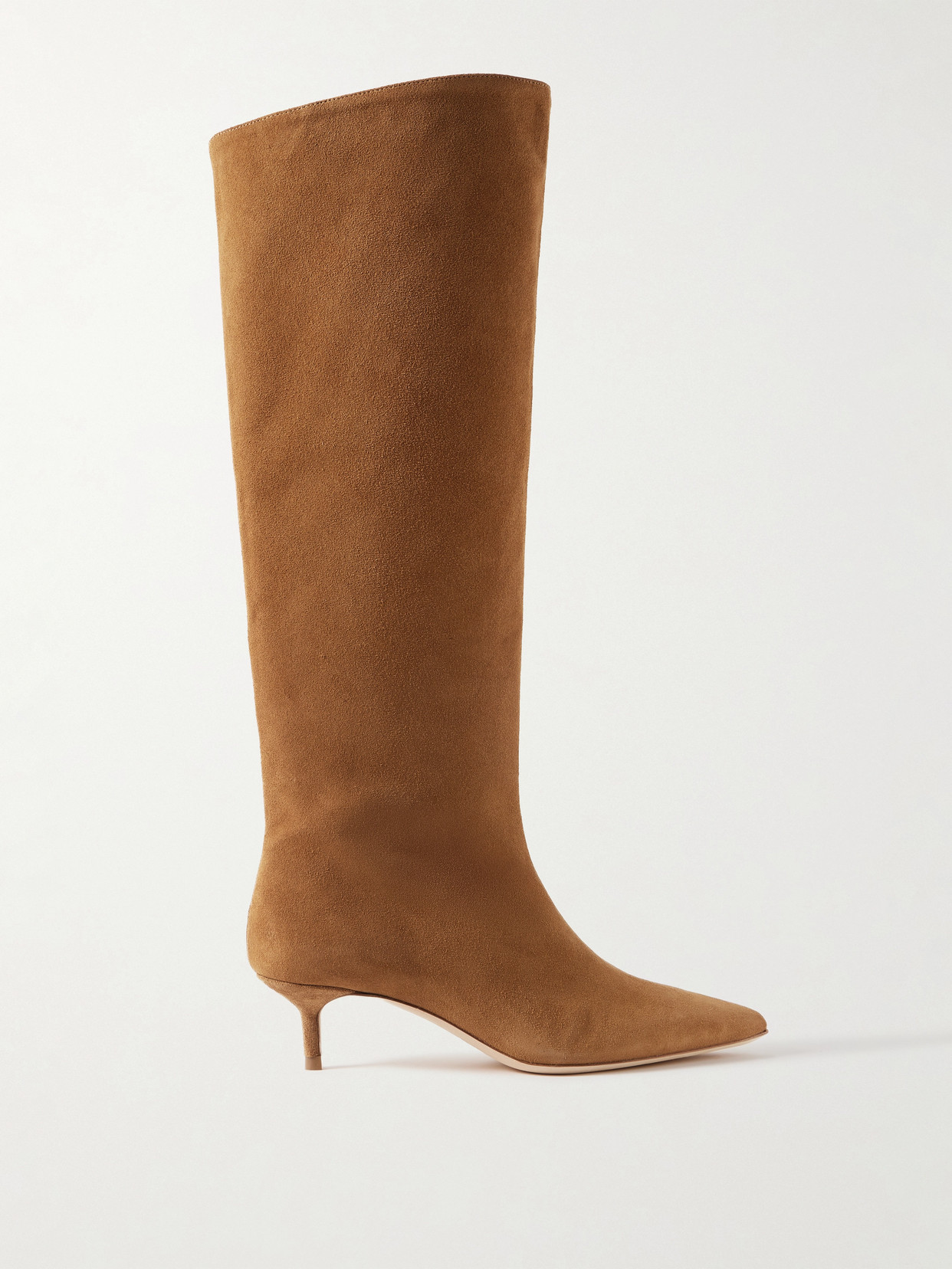 Staud Sebastian Suede Knee Boots In Brown