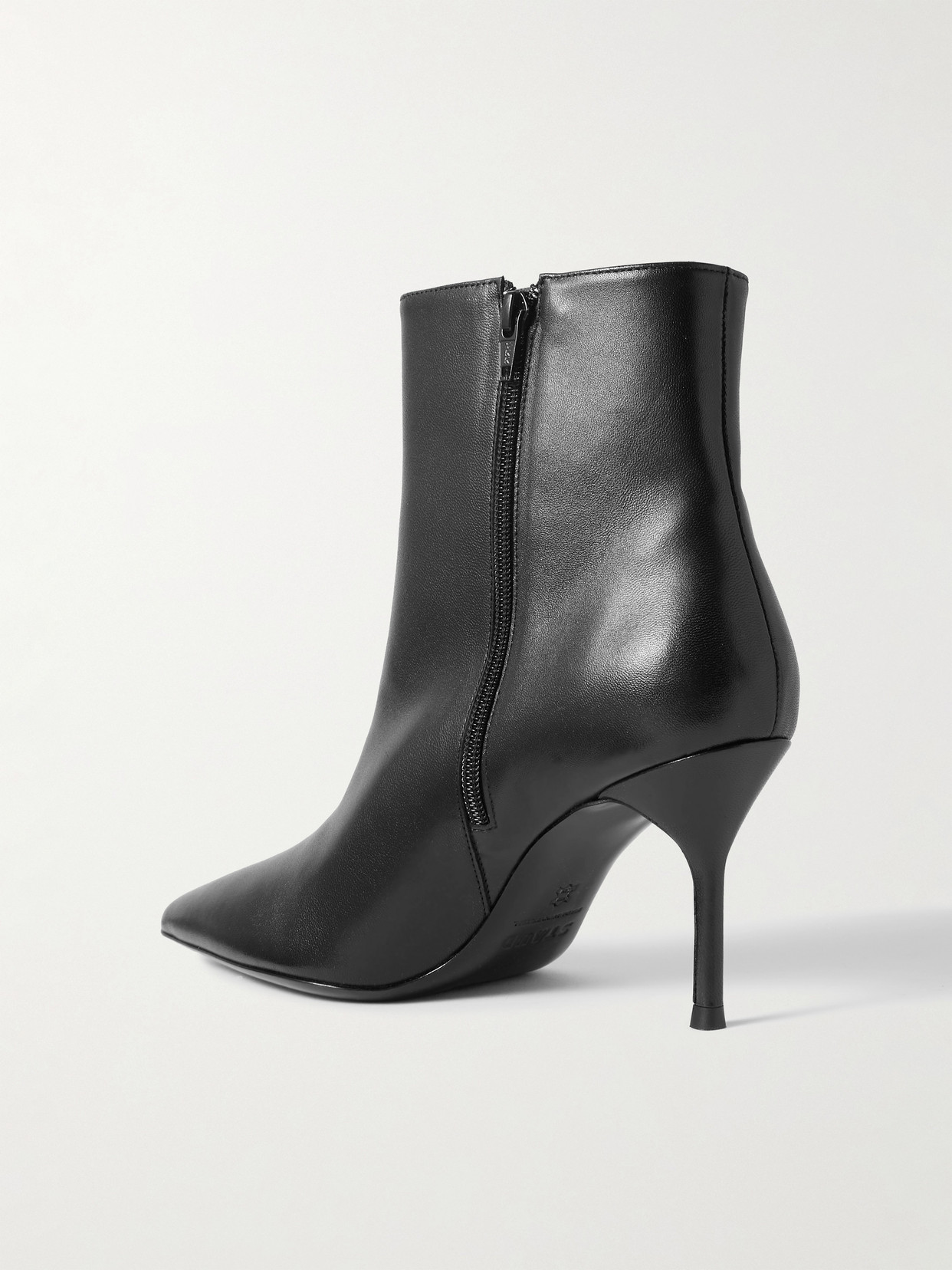 Staud Sebastian Leather Ankle Boots In Black