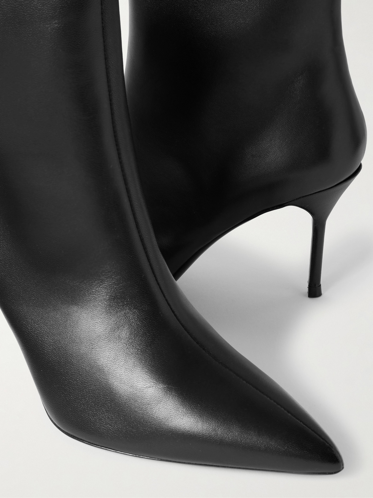 Staud Sebastian Leather Ankle Boots In Black