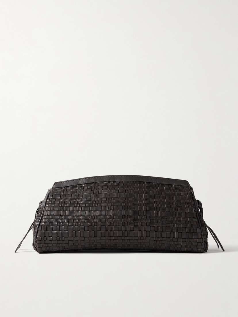 Staud Maude Woven Leather Clutch