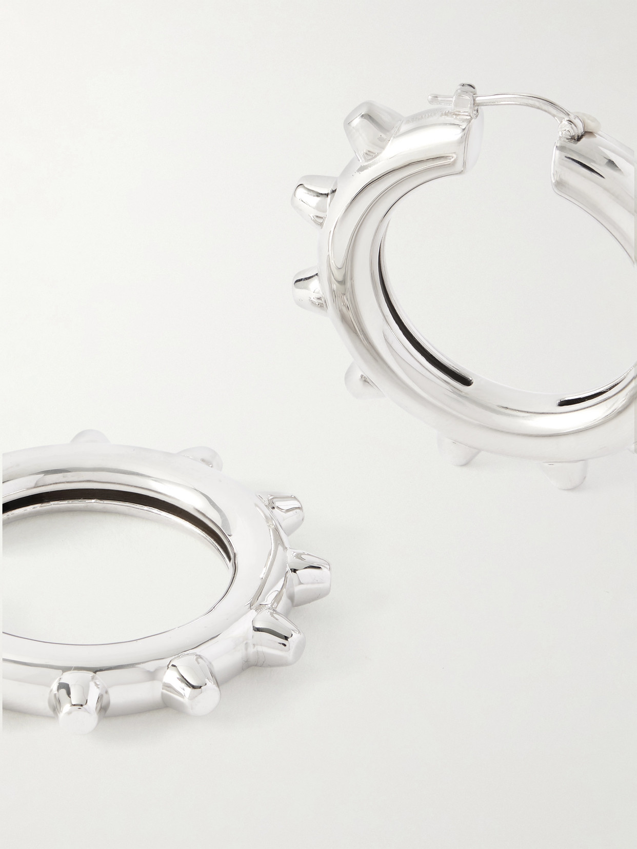 Jil Sander Silver-tone Hoop Earrings In Metallic