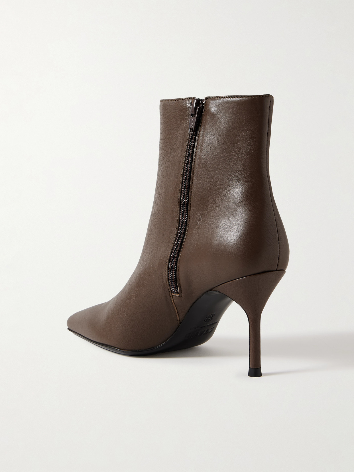 Staud Sebastian Leather Ankle Boots In Brown