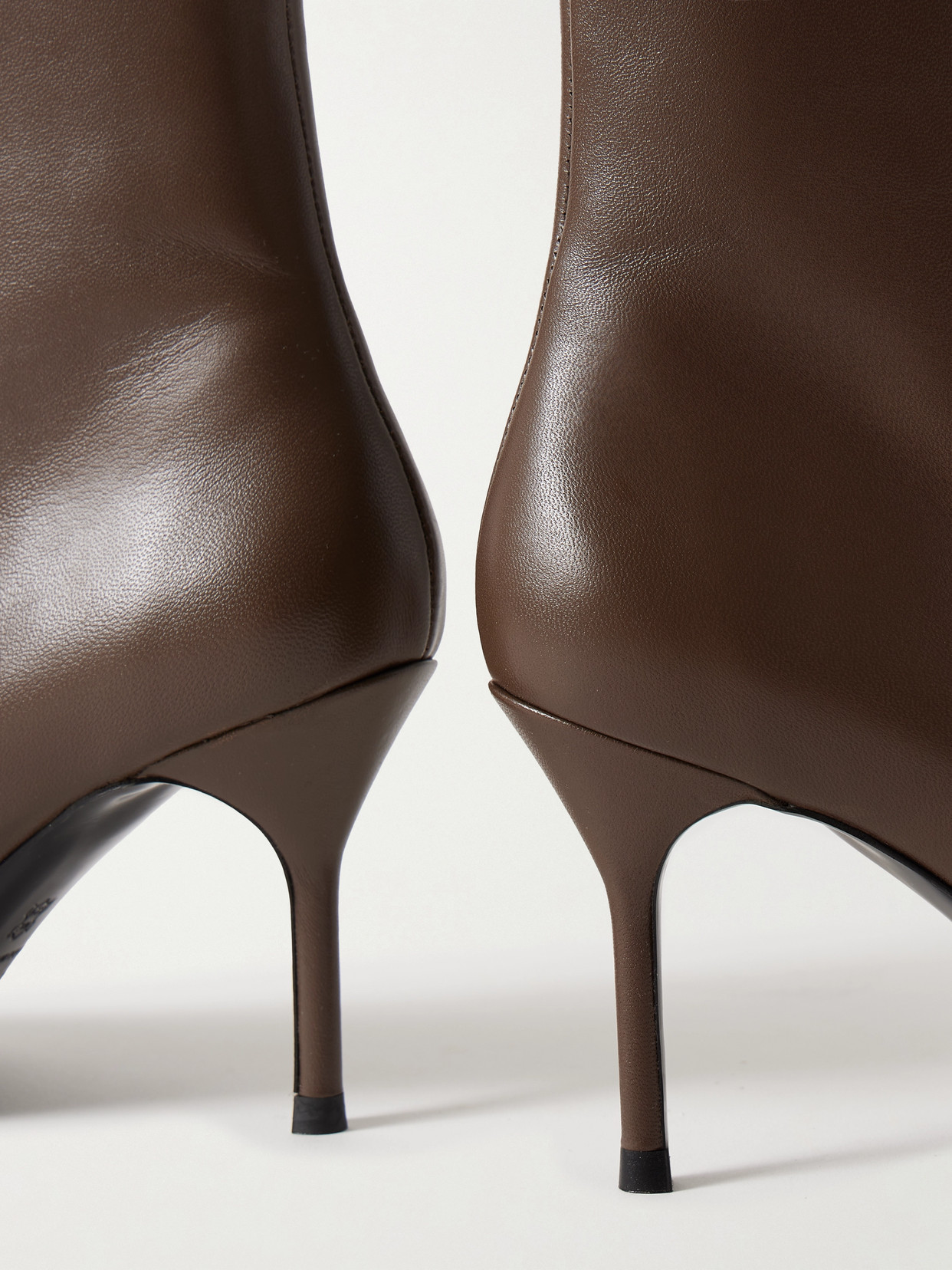 Staud Sebastian Leather Ankle Boots In Brown