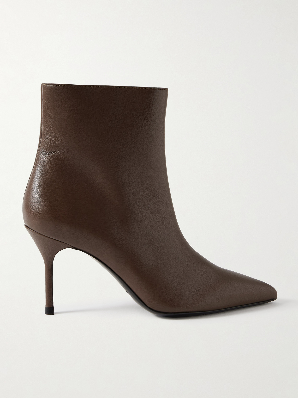 Staud Sebastian Leather Ankle Boots In Brown