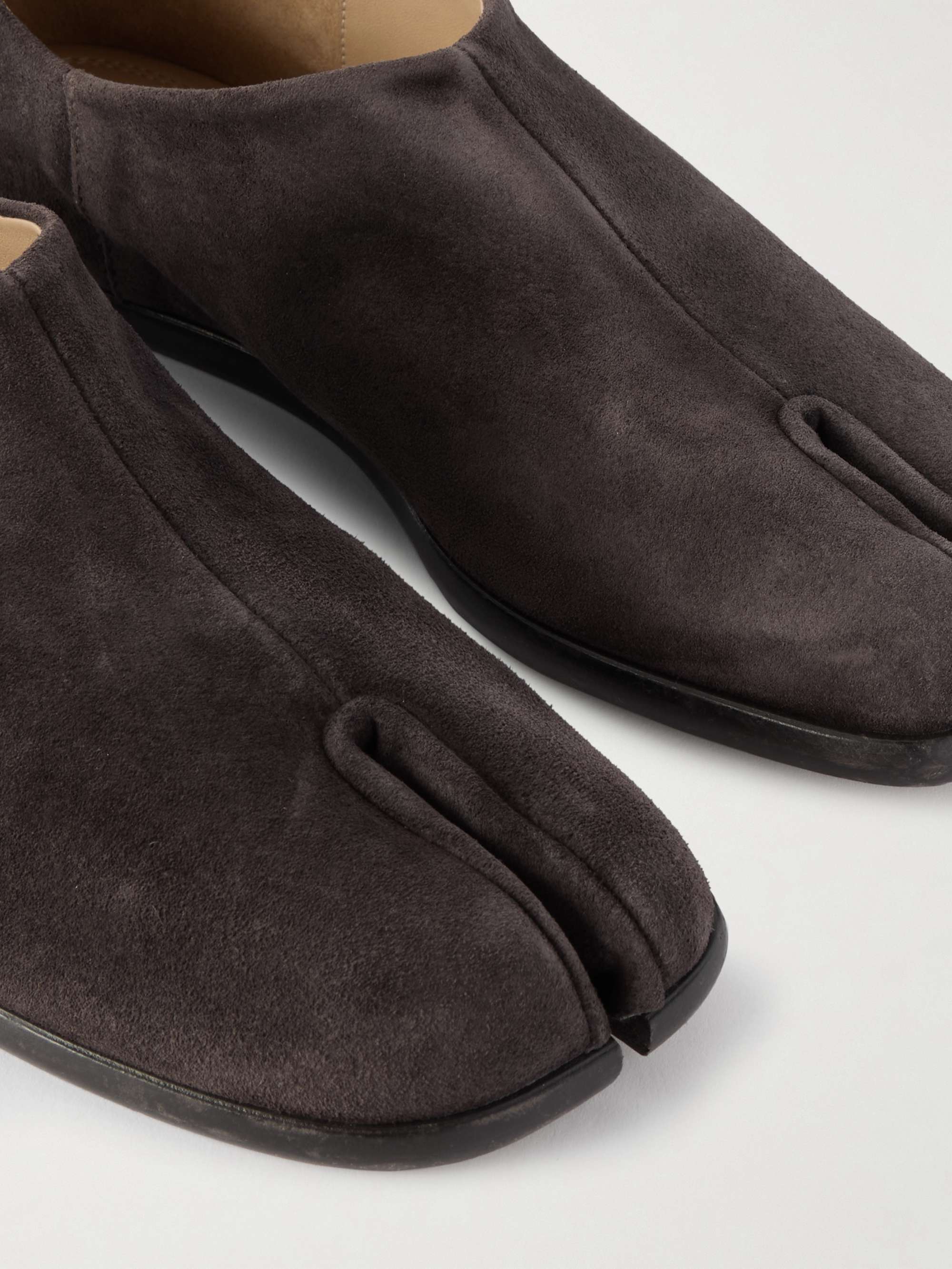 MAISON MARGIELA Split-toe leather collapsible-heel loafers