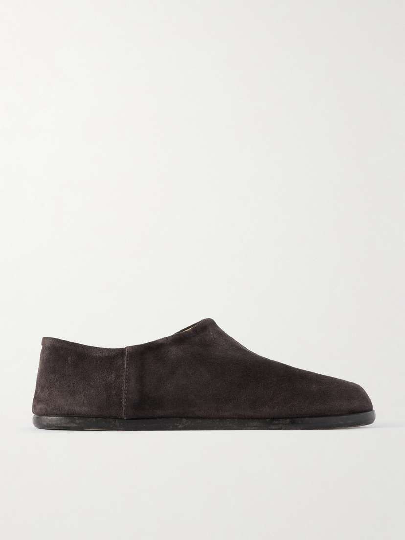 Maison Margiela Tabi Split-toe Suede Collapsible-heel Loafers