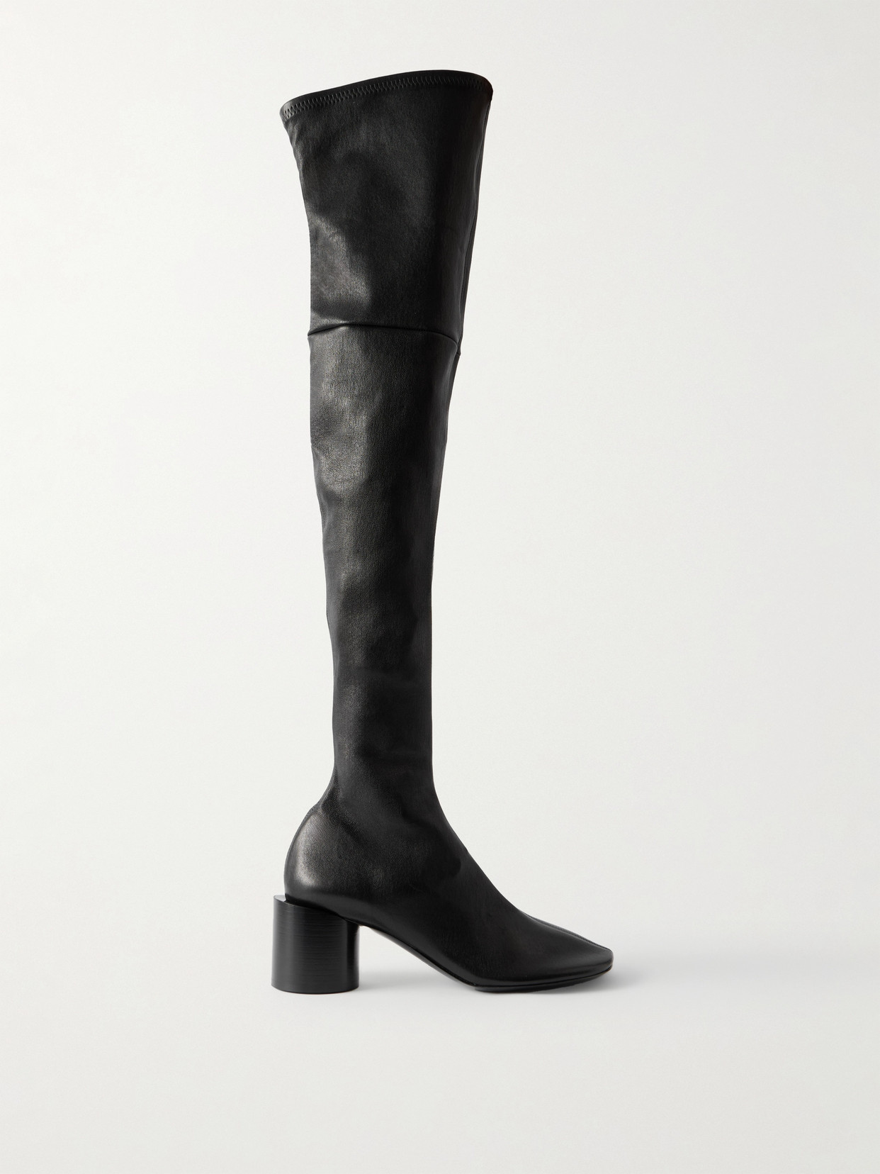 Jil Sander Leather Over-the-knee Boots In Black
