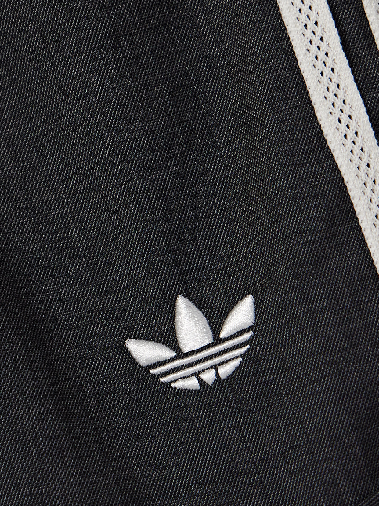 Adidas Originals + Wales Bonner Striped Wool-blend Twill Shorts In Gray