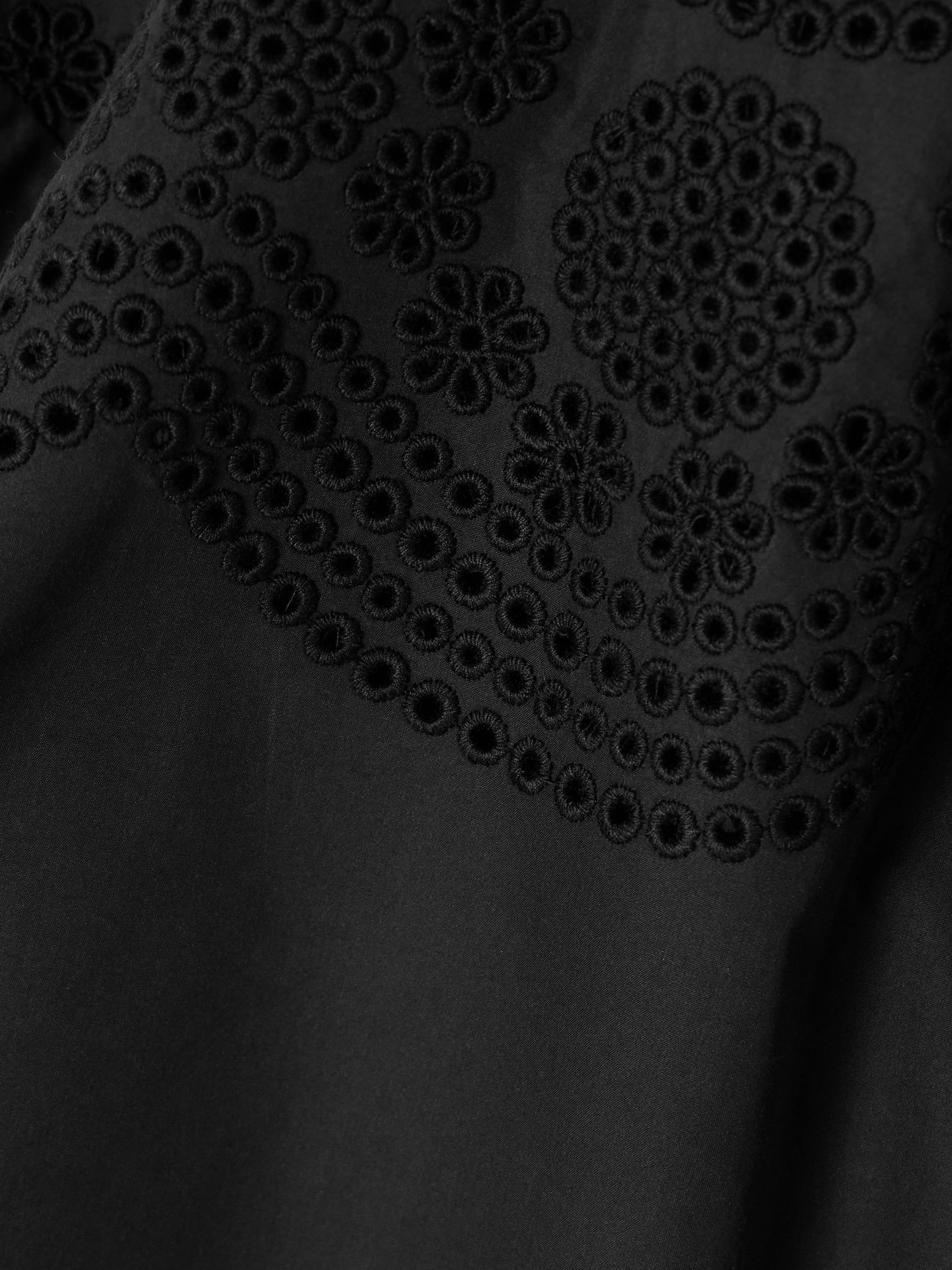 Mona Broderie Anglaise Cotton-Blend Poplin Blouse