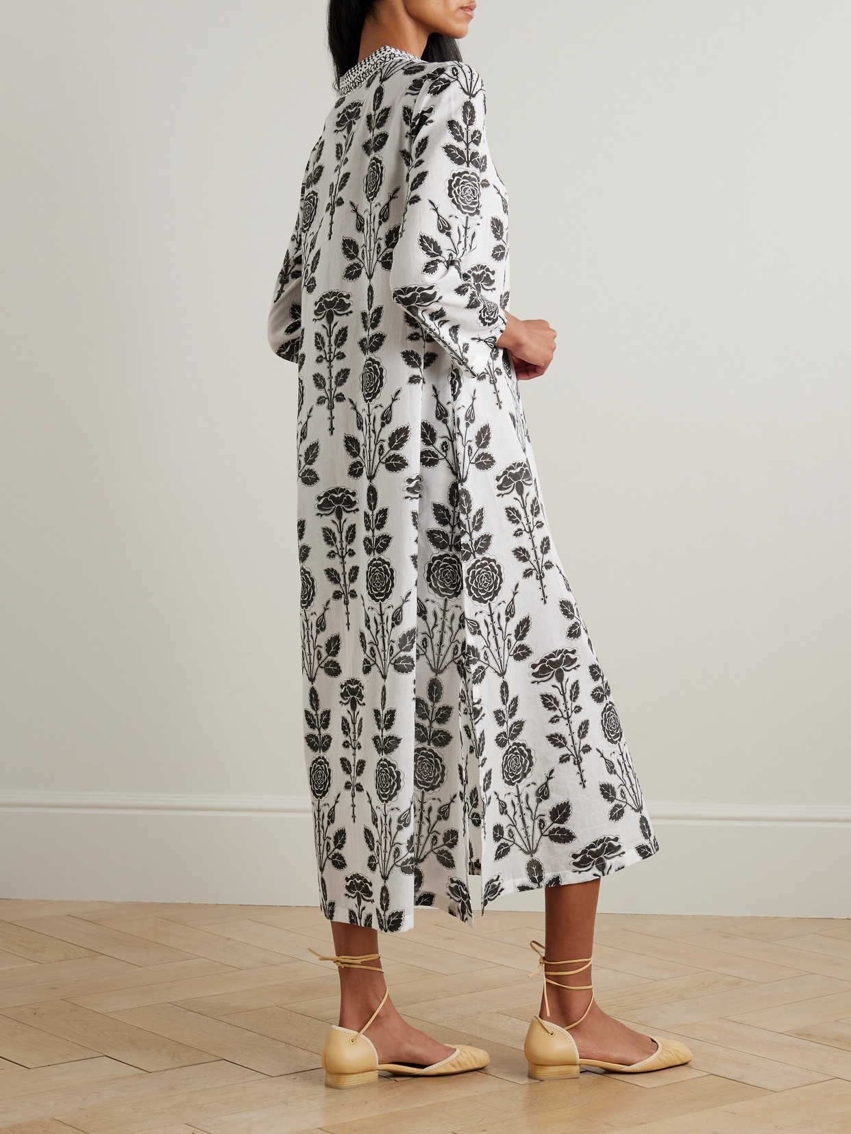 Emporio Sirenuse Giada Printed Cotton-voile Kaftan In Multi