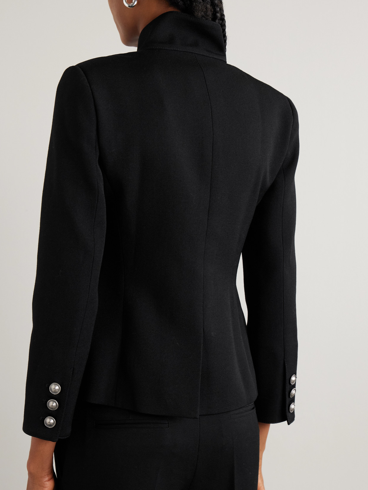 Emporio Sirenuse Tolly Embellished Wool-twill Jacket In Green