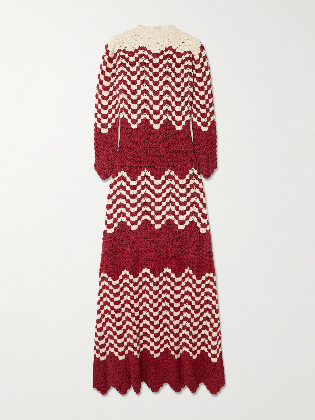 Escvdo Musa Crocheted Cotton Maxi Dress In Multi