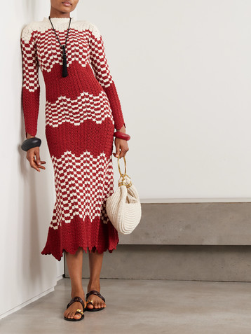 ESCVDO Musa crocheted cotton maxi dress
