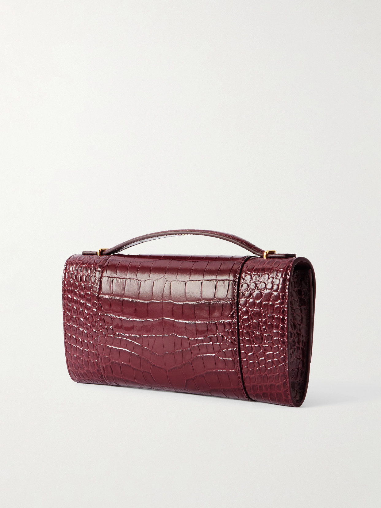 Hourglass Croc-Effect Shoulder Bag