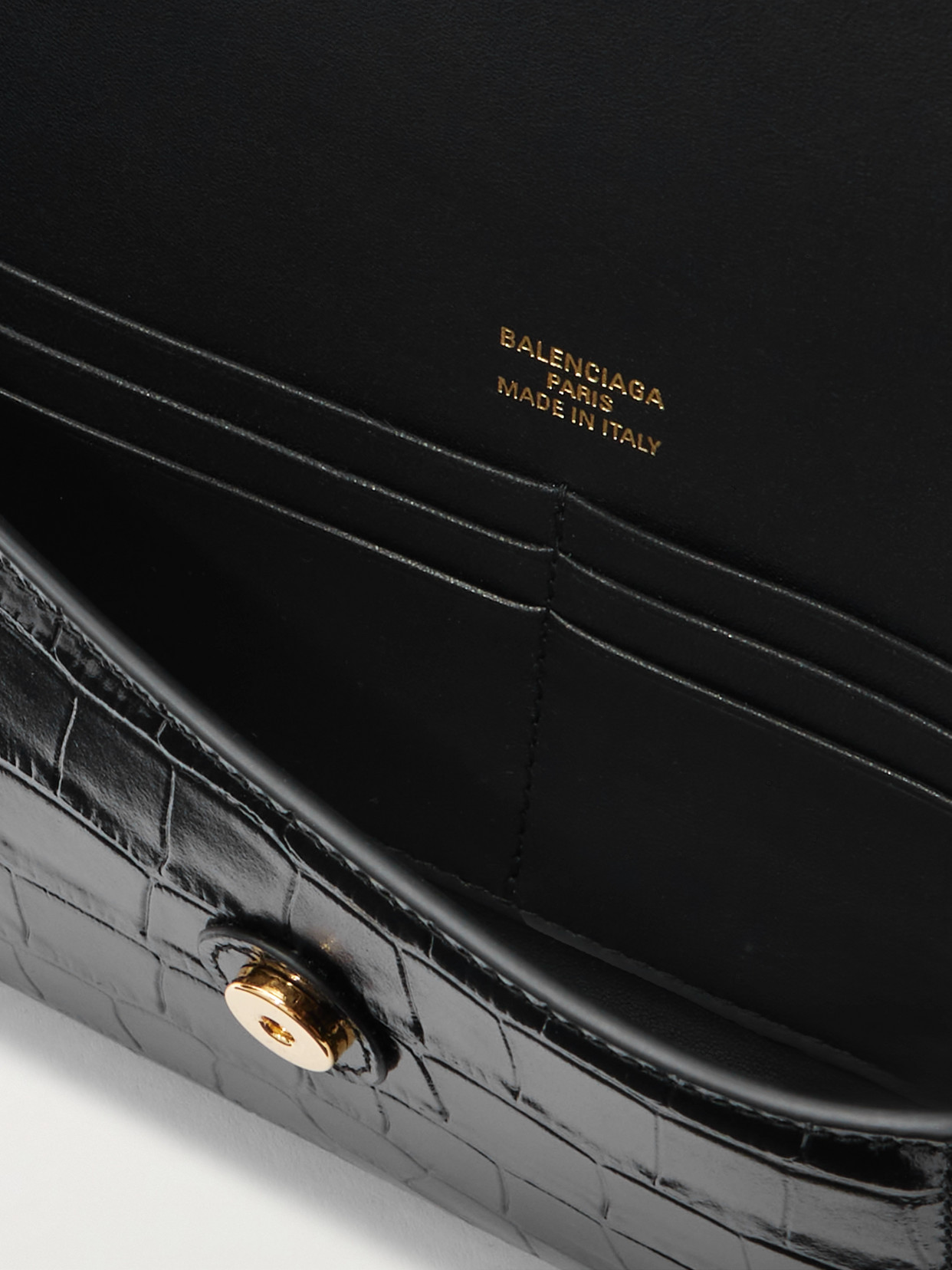 Hourglass Croc-Effect Shoulder Bag