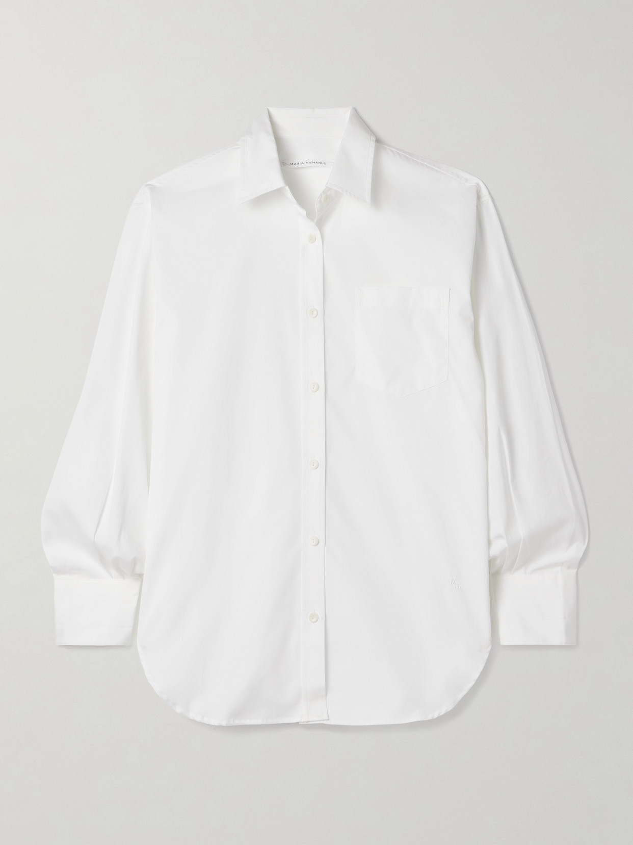 Maria Mcmanus Organic Cotton-poplin Shirt In White