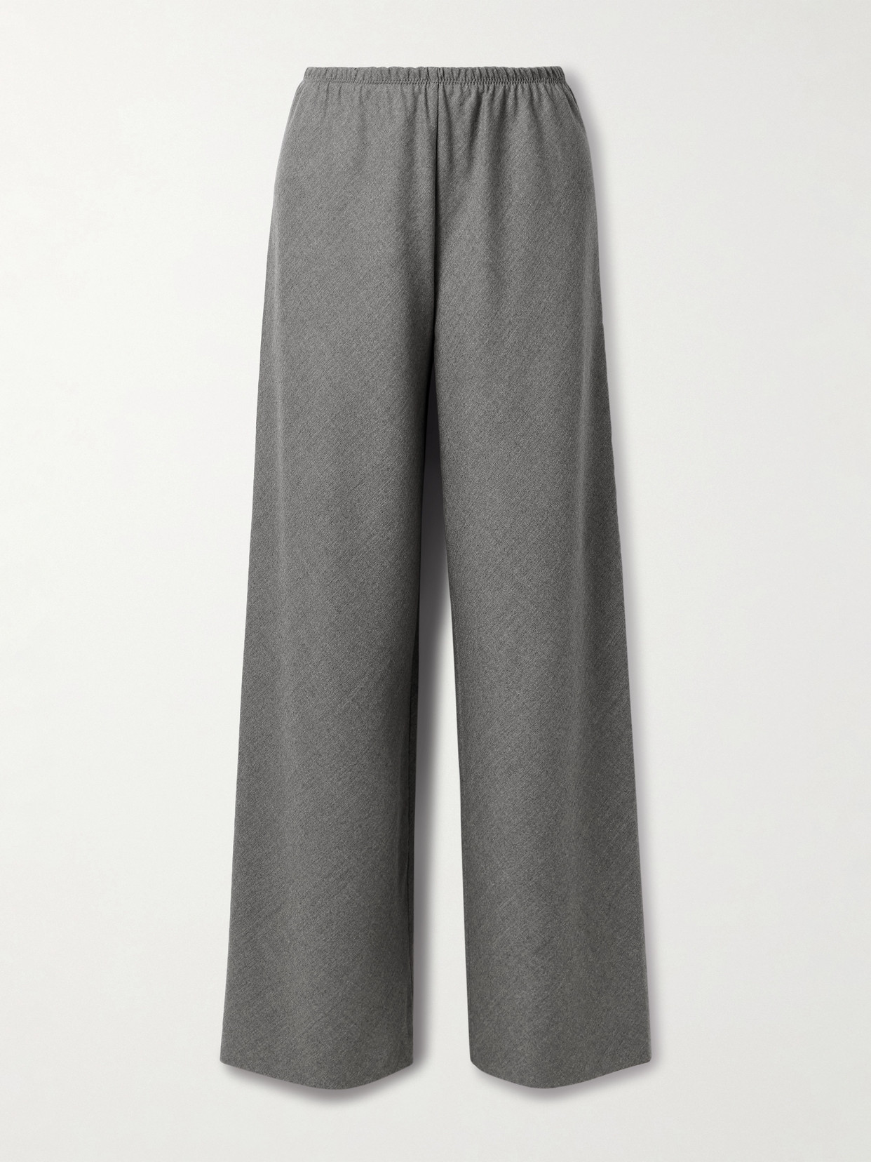 Maria Mcmanus Wool-blend Flannel Wide-leg Pants In Gray