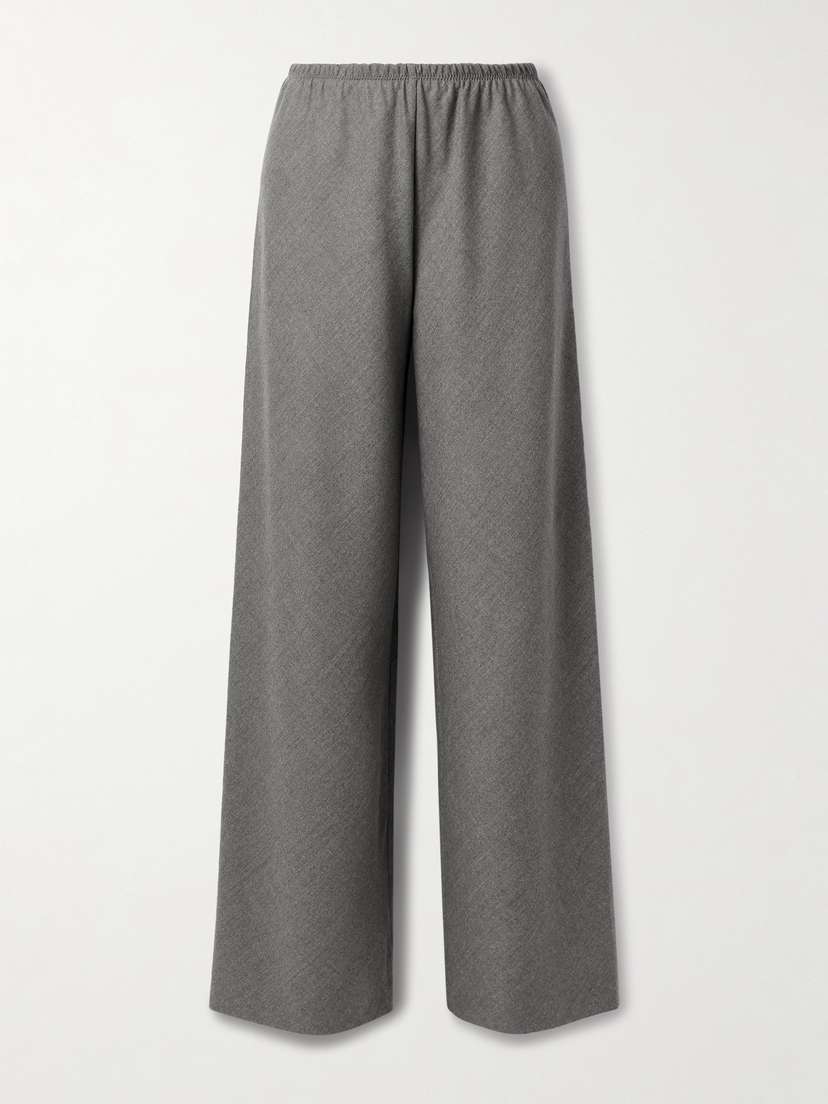 Maria McManus Wool-blend Flannel Wide-leg Pants