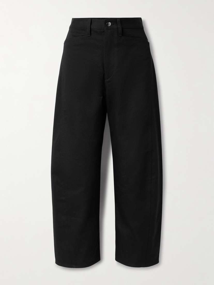 Maria McManus Bow High-rise Barrel-leg Organic Jeans