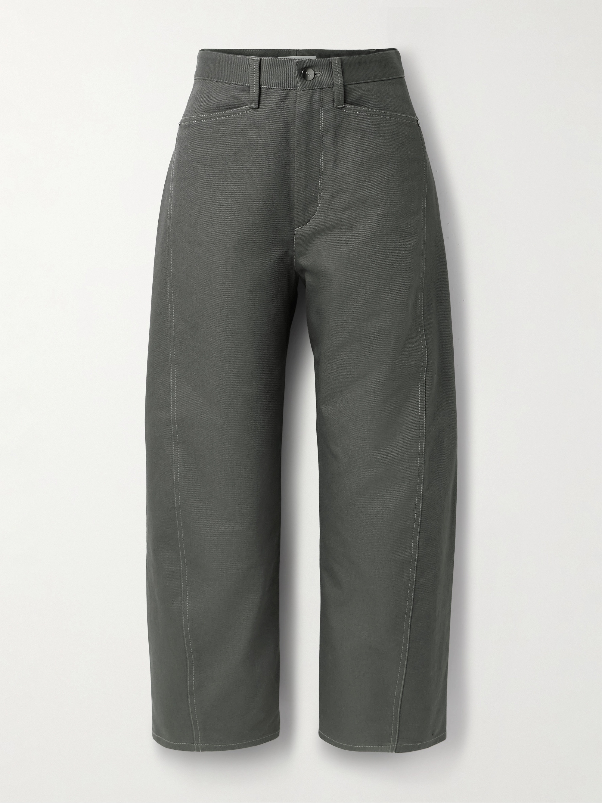 MARIA MCMANUS Bow high-rise barrel-leg organic jeans thumbnail