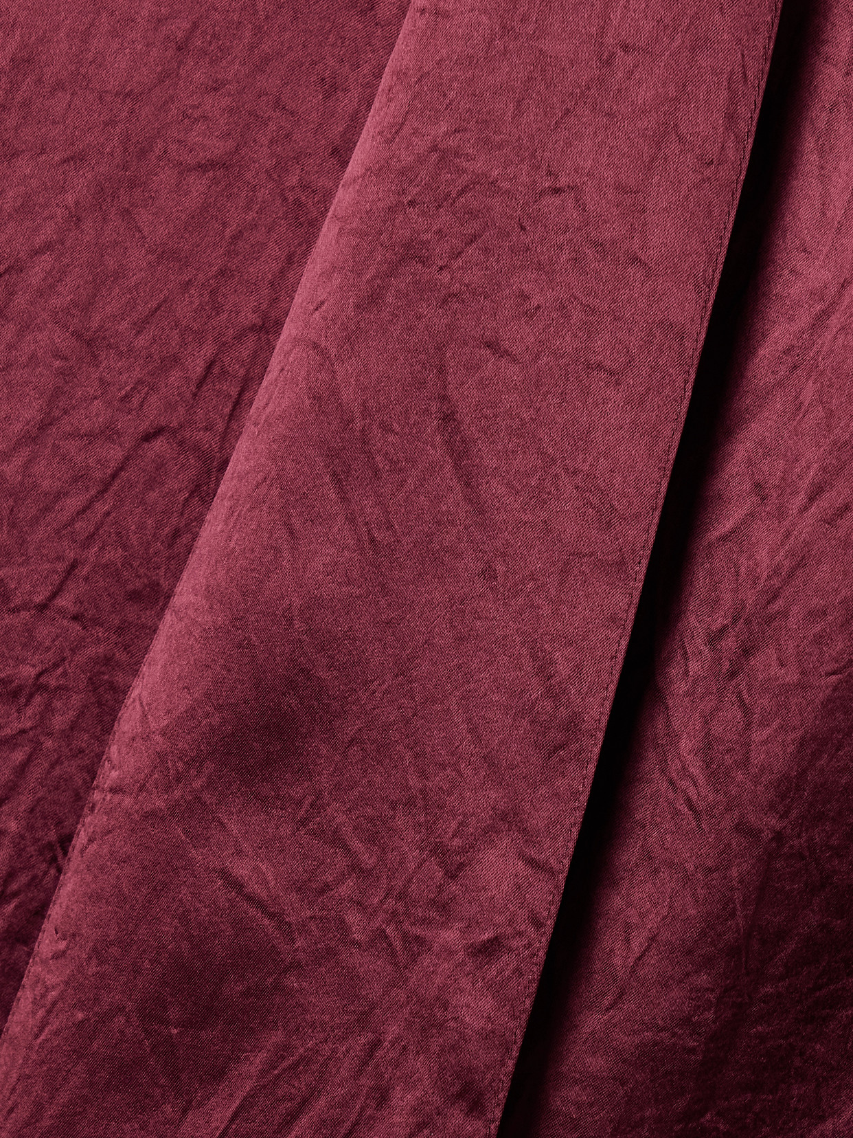 Maria Mcmanus Scarf-detailed Crinkled-satin Blouse In Red