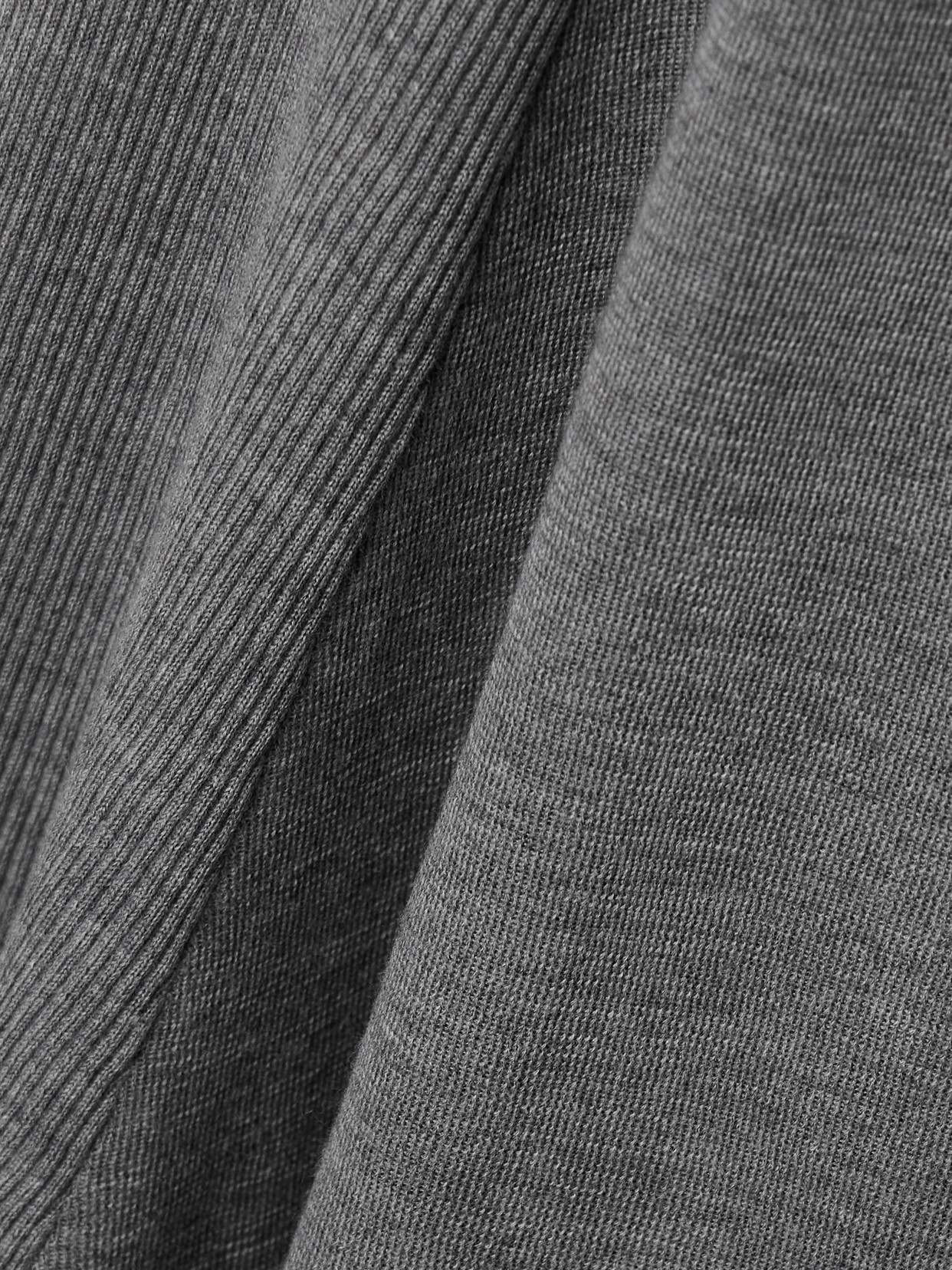 Maria Mcmanus Pleated Ribbed Merino Wool Maxi Dress In Gray