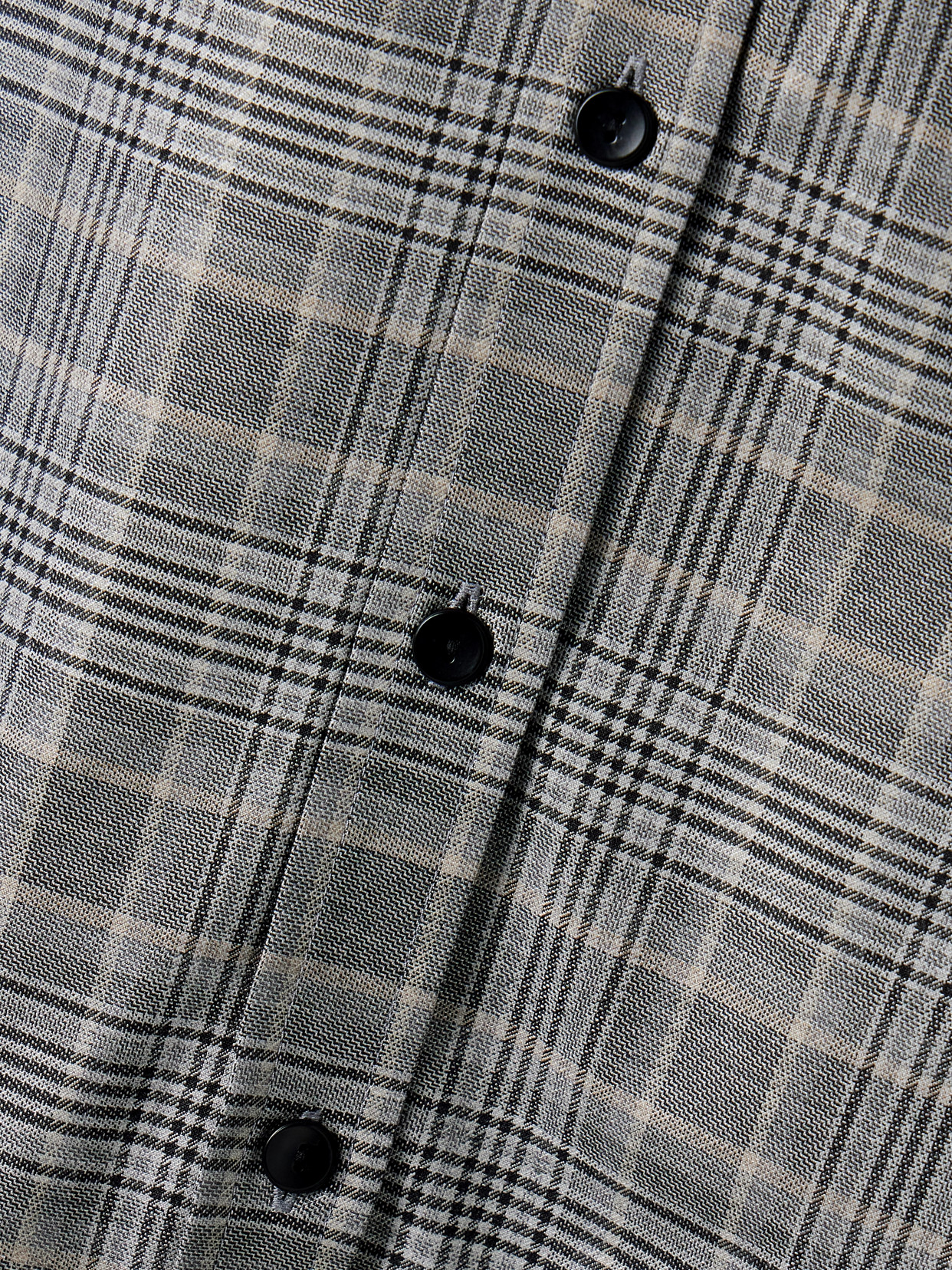 Maria Mcmanus Oversized Checked Wool-blend Shirt In Gray