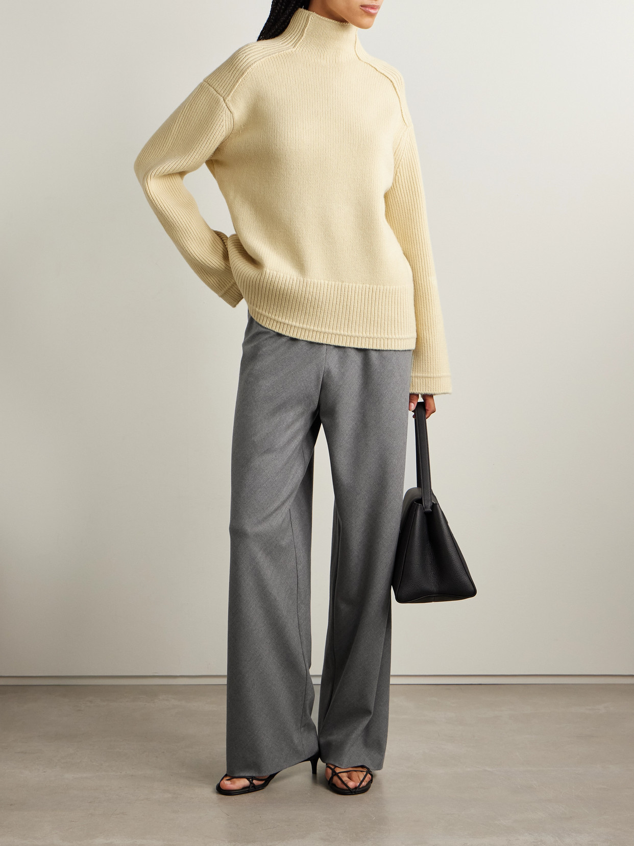 Maria Mcmanus Ribbed Wool And Cashmere-blend Turtleneck Sweater In Yellow