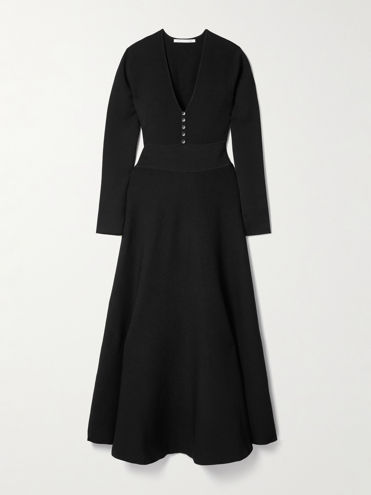 Maria Mcmanus Stretch-knit Maxi Dress In Black