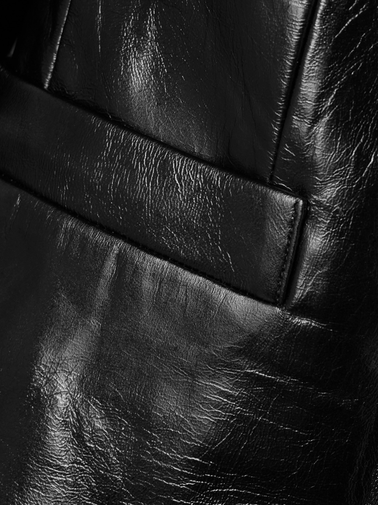 Maria Mcmanus Crinkled-leather Jacket In Black