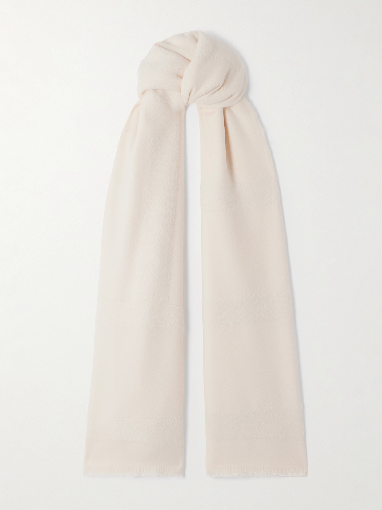 Totême Intarsia-knit Wool-blend Scarf In Neutral
